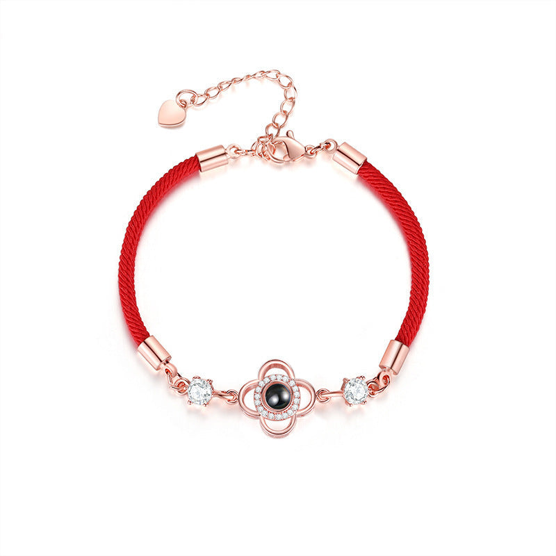 100 Languages I Love You Bracelet Four Leaf Clover - fashionshopsco