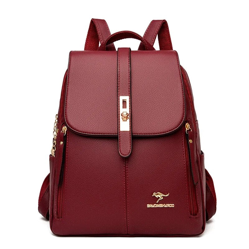 Vintage Leather Backpack Purse Nyzzle