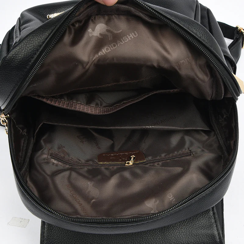 Vintage Leather Backpack Purse Nyzzle