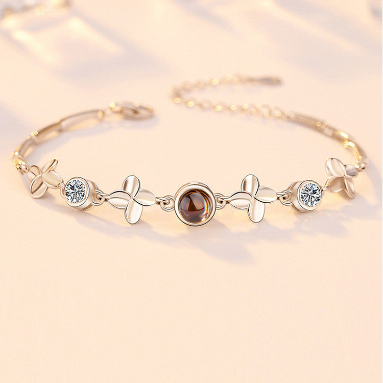 100 Language Clover Projection Bracelet - fashionshopsco
