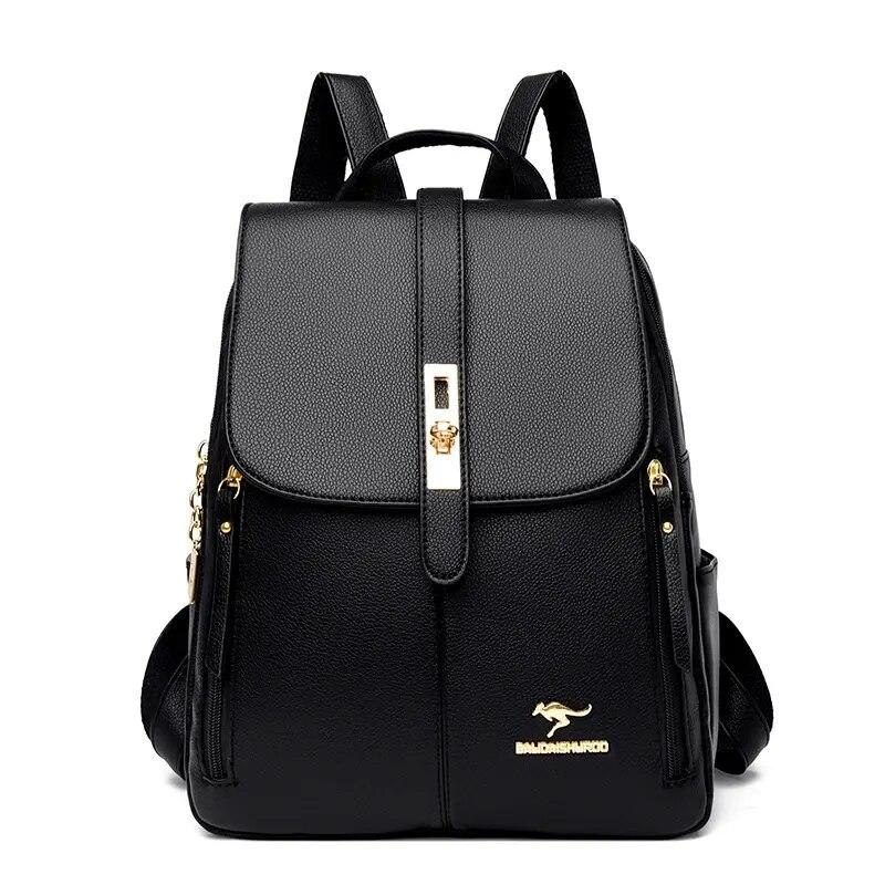 Vintage Leather Backpack Purse Nyzzle