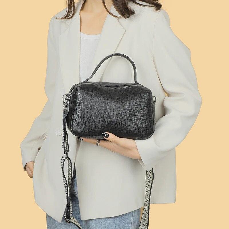 Luxurious Genuine Leather Crossbody Bag for Women - Soft, Designer Small Shoulder Purse with Dual Phone Pockets Nyzzle