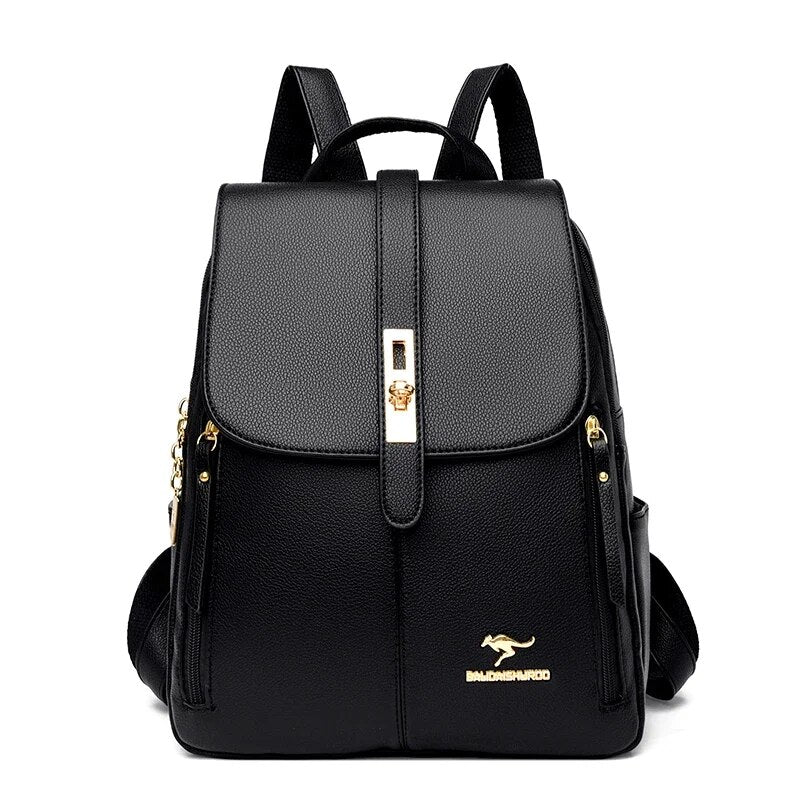 Vintage Leather Backpack Purse Nyzzle