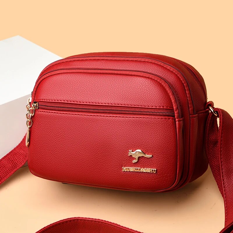 Stylish Multi-pocket PU Leather Shoulder Bag Nyzzle