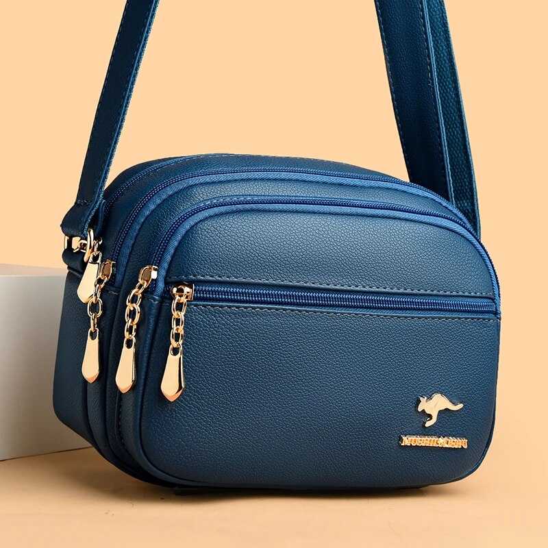 Stylish Multi-pocket PU Leather Shoulder Bag Nyzzle