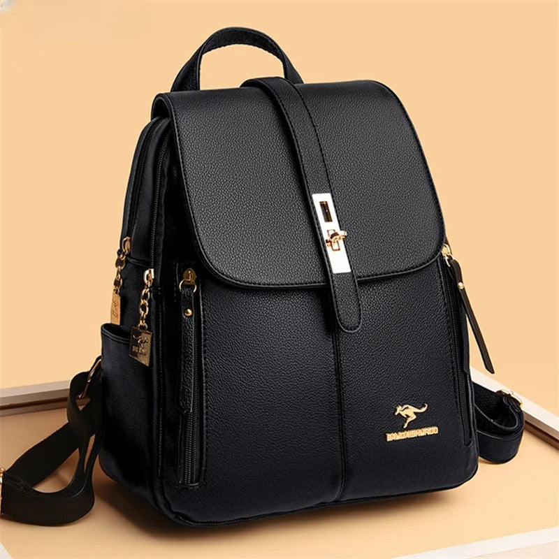 Vintage Leather Backpack Purse Nyzzle
