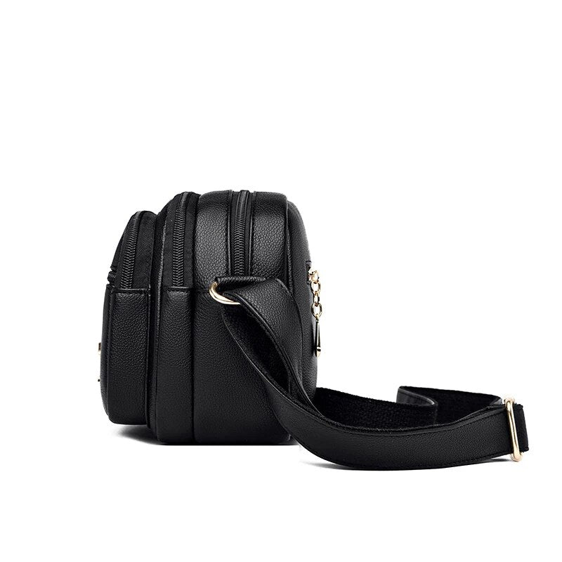 Stylish Multi-pocket PU Leather Shoulder Bag Nyzzle
