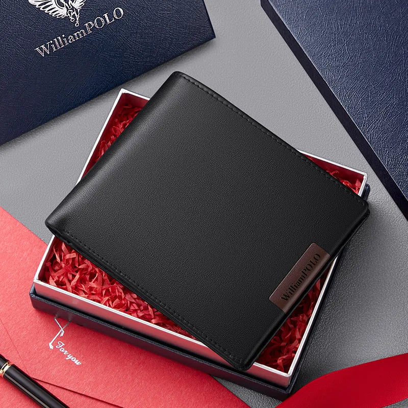 100% Genuine Leather Short Men's Wallet Nyzzle