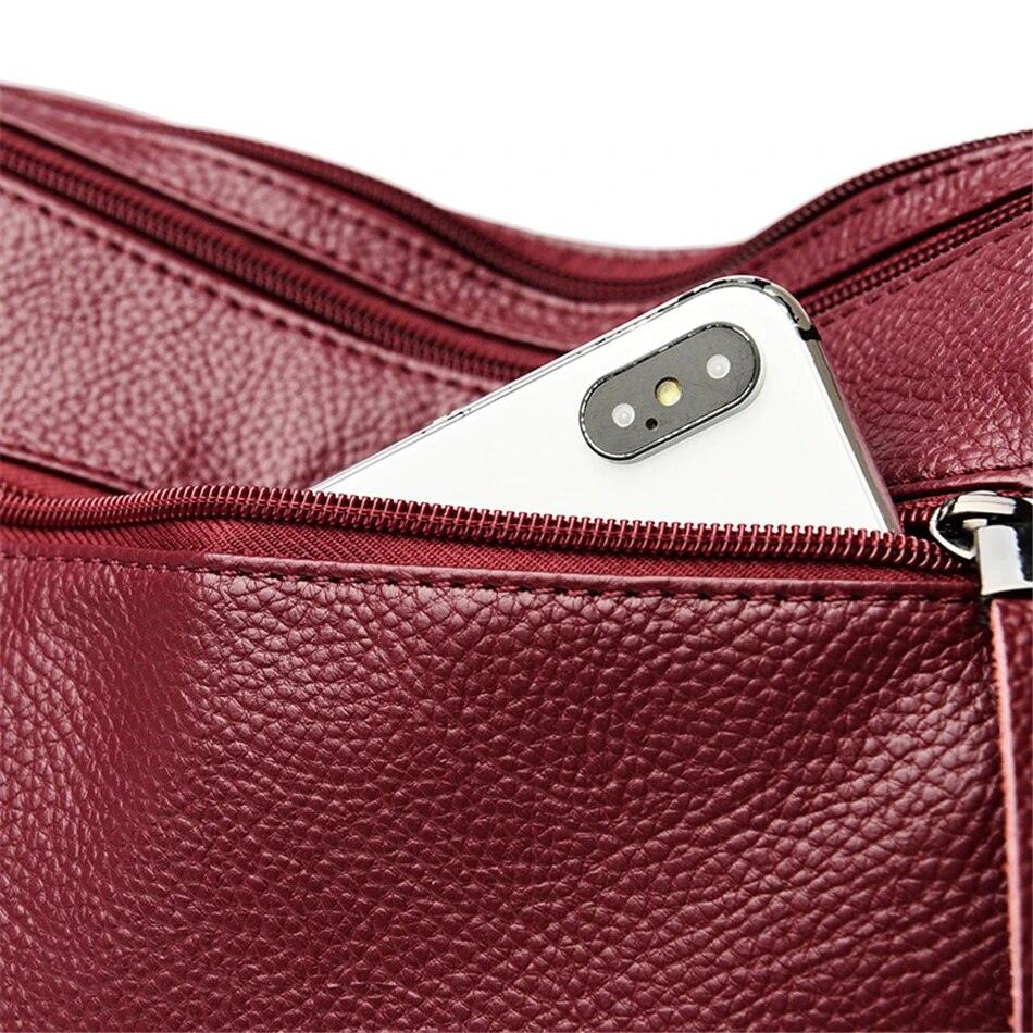 Luxury Women's Leather Shoulder Crossbody Bag - Fashionable and Versatile Handbag for 2023 Nyzzle