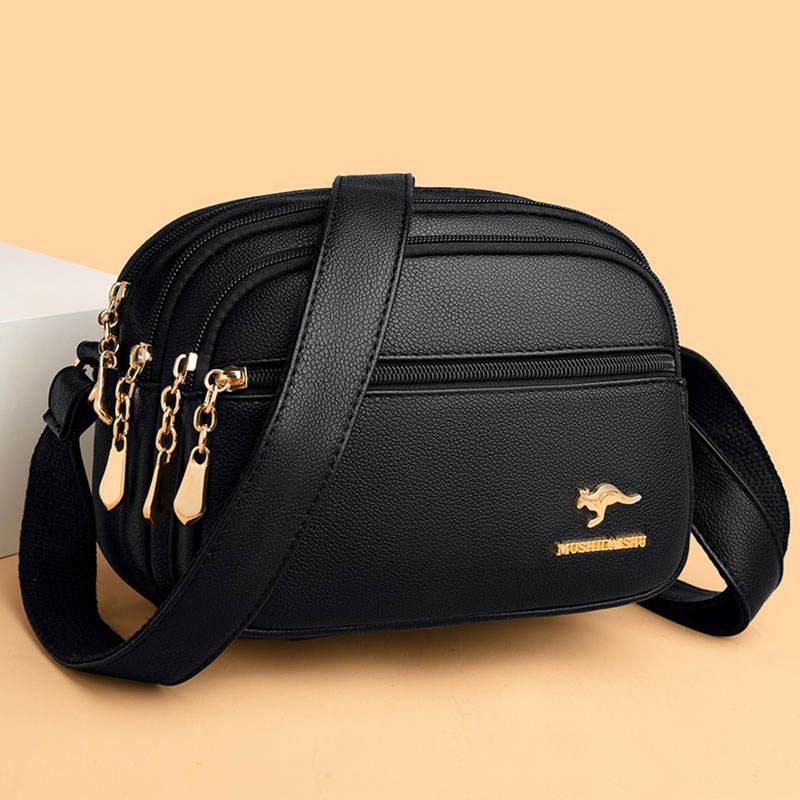 Stylish Multi-pocket PU Leather Shoulder Bag Nyzzle