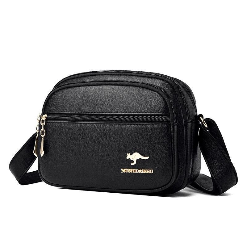 Stylish Multi-pocket PU Leather Shoulder Bag Nyzzle
