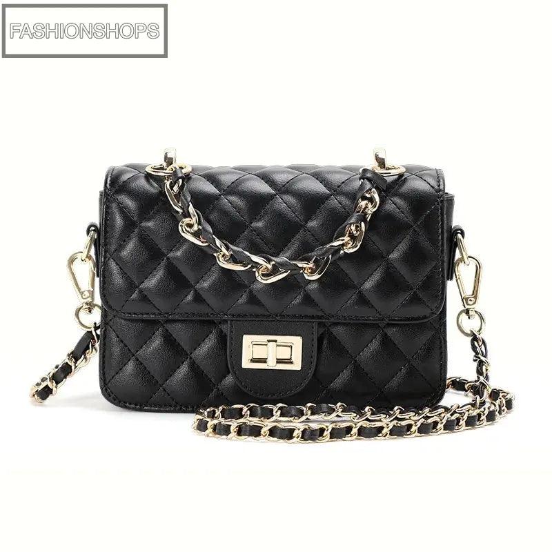 Stylish One Shoulder Crossbody Bag with Diamond Grid Design Nyzzle