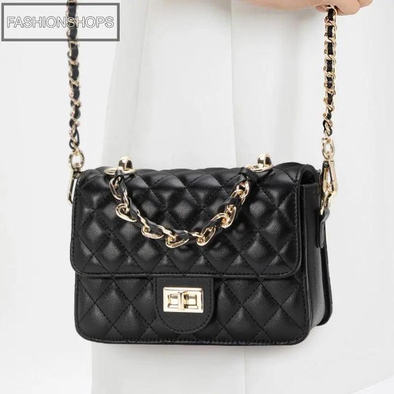 Stylish One Shoulder Crossbody Bag with Diamond Grid Design Nyzzle