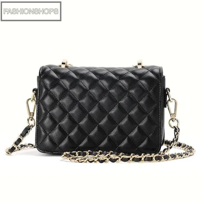 Stylish One Shoulder Crossbody Bag with Diamond Grid Design Nyzzle