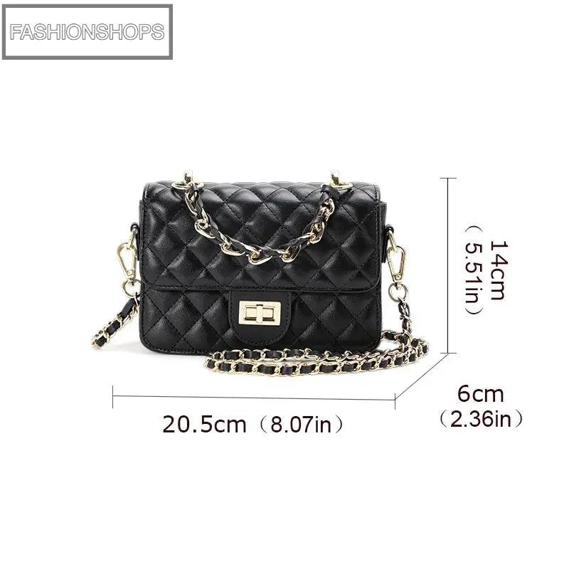 Stylish One Shoulder Crossbody Bag with Diamond Grid Design Nyzzle