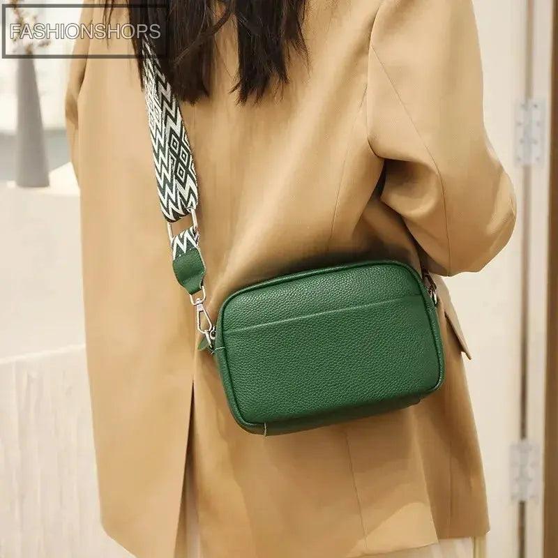 Vintage Cowhide Crossbody Bag: Fashionable One-Shoulder Small Square Bag for Women Nyzzle