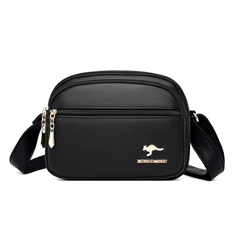Stylish Multi-pocket PU Leather Shoulder Bag Nyzzle