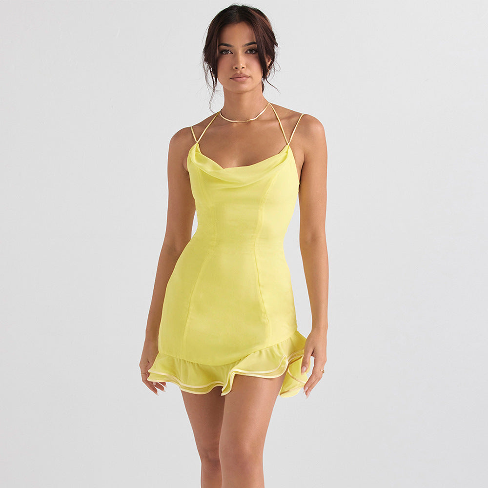 Elegant Sleeveless Chiffon Mini Dress - fashionshopsco