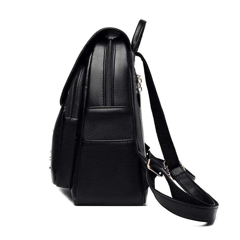 Vintage Leather Backpack Purse Nyzzle