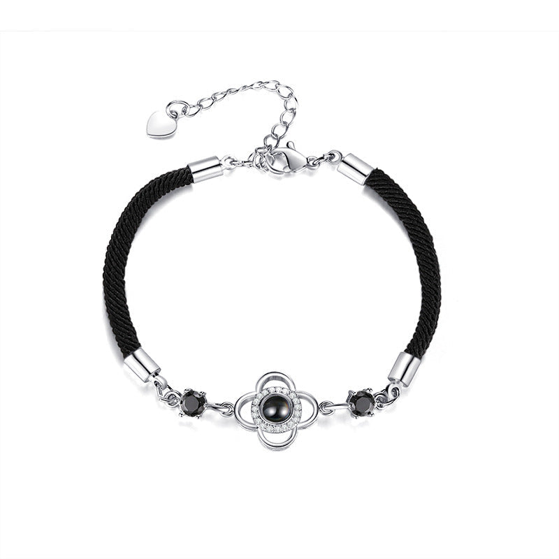 100 Languages I Love You Bracelet Four Leaf Clover - fashionshopsco